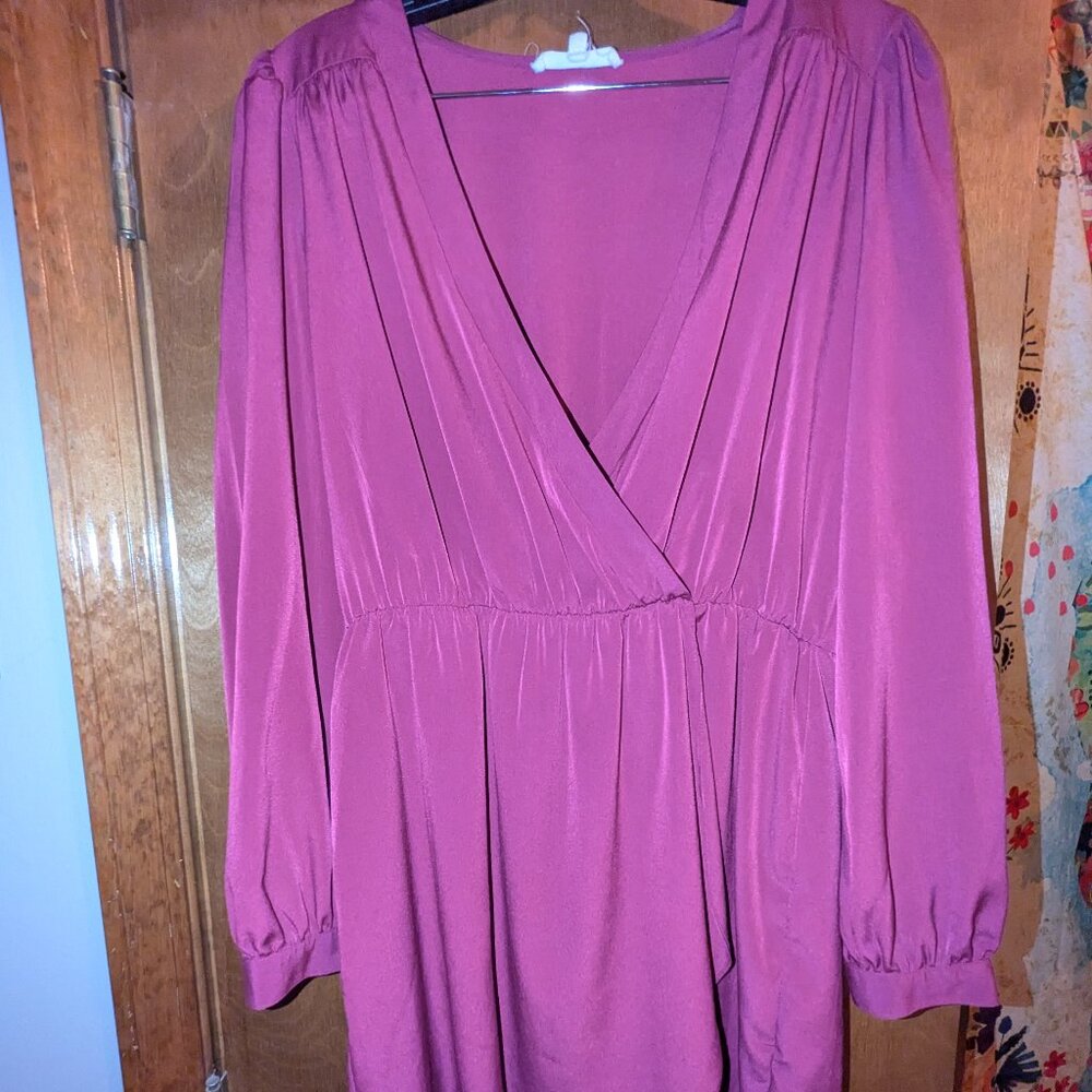 Honey Belle Mauve Long Sleeve Flowy Dress Size Large